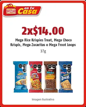 Mega Krispies Treat, Mega Choco Krispis, Mega Zucaritas o Mega Froot Loops 37g