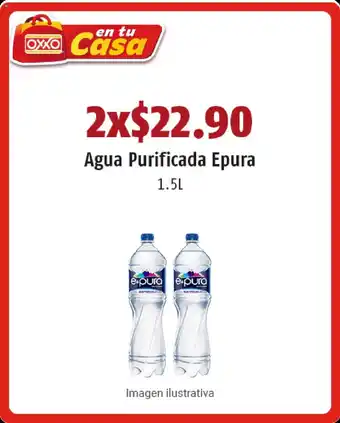 OXXO Agua Purificada Epura 1.5L oferta