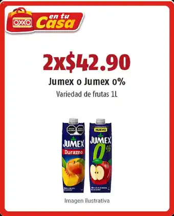 OXXO Jumex o Jumex 0% Variedad de Frutas 1L oferta