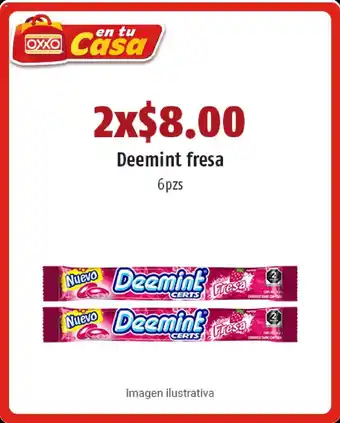 OXXO Deemint Fresa 6 pzs oferta
