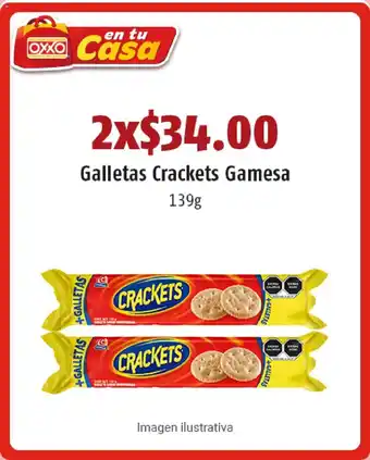 OXXO Galletas Crackets Gamesa 139g oferta