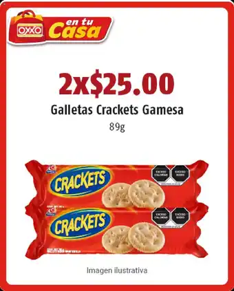 OXXO Galletas Crackets Gamesa 89g oferta