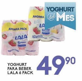 Alsuper Yogurt para beber lala 6pack oferta