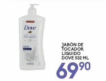 Alsuper Jabón de tocador liquido dove 532 ml oferta
