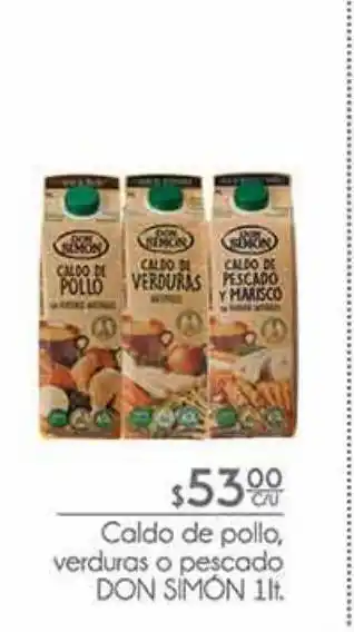 Fresko Caldo de pollo, verduras y pescado don simón 1l oferta