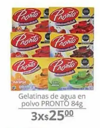 La Comer Gelatina de agua en polvo pronto 84g 3un oferta