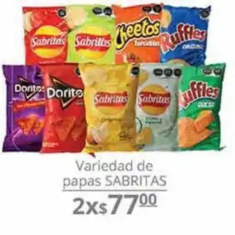 La Comer Variedad de papas sabritas x 2un oferta
