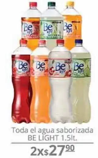 Toda el agua saborizada be light 1.5lt x2