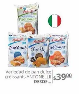 La Comer Variedad de pan dulce croissants antonelli oferta