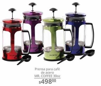 Prensa para café de acero mr. coffee 30oz