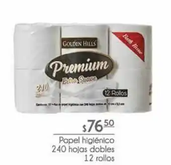 Papel higiénico 240 hojas dobles 12 rollos