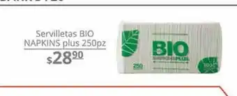 Servilletas bio napkins plus 250 pz
