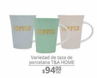 La Comer Taza de porcelana t&a home oferta