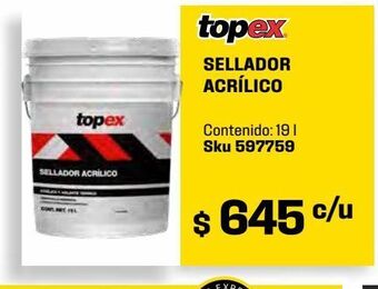 Sodimac Homecenter Topex sellador acrilico19l oferta