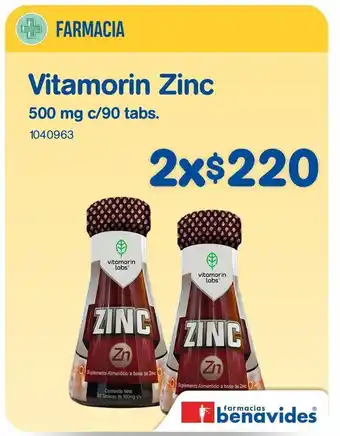 Vitamorin zinc 500 mg c/90 tabs. x 2un