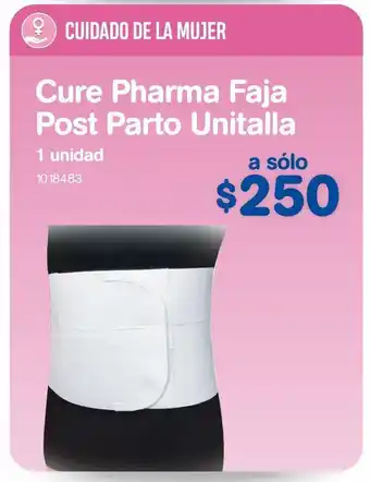 Farmacias Benavides Cure pharma faja post parto unitalla oferta
