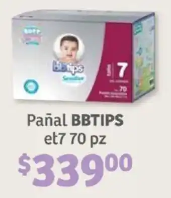 Soriana Mercado Pañal Bbtips et7, 70 pzas oferta
