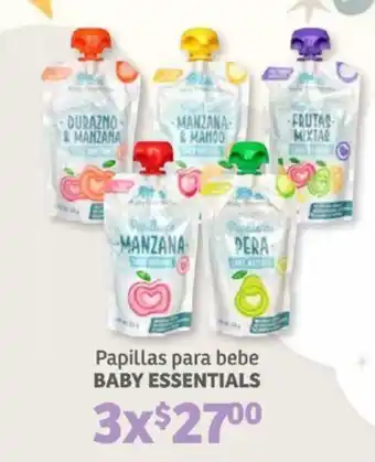 Soriana Mercado Papillas para Bebe Baby Essentials x3 oferta