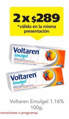 Farmacia San Pablo Voltaren emulgel gel 1.16% tub c/100gr oferta