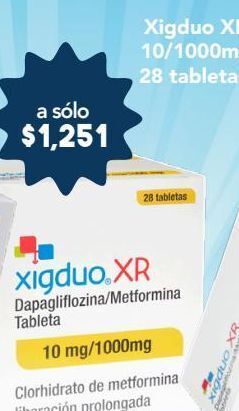 Farmacia San Pablo Xigduo xr tab 10/1000mg caj c/28 oferta