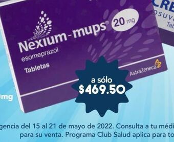 Farmacia San Pablo Nexium mups tab 20mg caj c/14 oferta