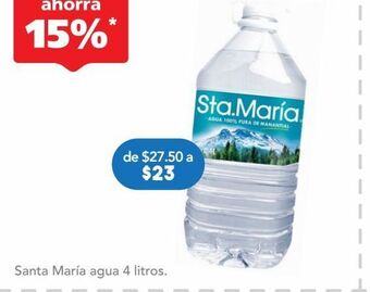 Farmacia San Pablo Santa maria agua btl c/4lt oferta