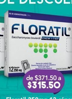 Farmacia San Pablo Floratil cap 250mg caj c/12 oferta