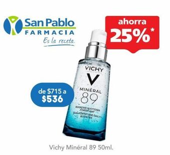Farmacia San Pablo Vichy mineral 89 fra c/50ml oferta