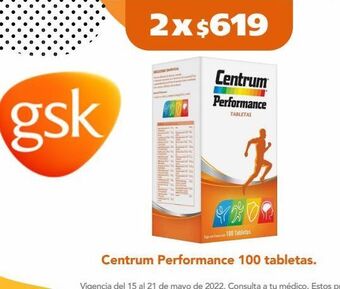 Farmacia San Pablo Centrum performance tab 1333ui caj c/100 oferta
