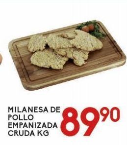 Alsuper Milanesa de pollo empanizada cruda kg oferta