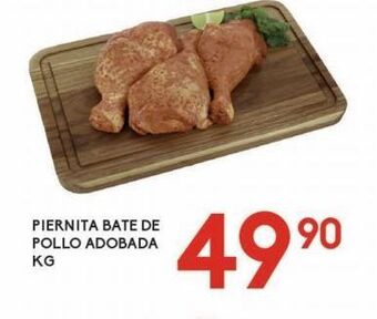 Alsuper Piernita bate de pollo adobada kg oferta
