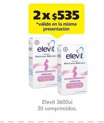 Farmacia San Pablo Elevit com 3600ui caj c/30 oferta