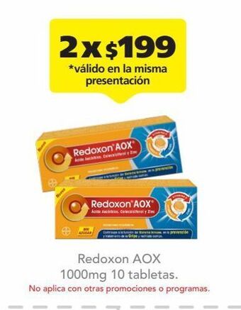Farmacia San Pablo Redoxon aox tab 1000mg caj c/10 oferta