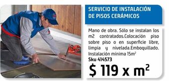 Sodimac Homecenter Servicio de instalación de pisos cerámicos oferta