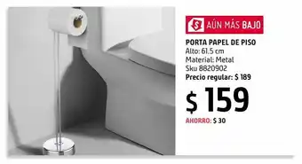 Sodimac Homecenter Porta papel piso cromado oferta