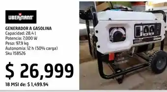 Sodimac Homecenter Generador a gasolina 7000 w oferta