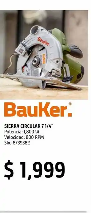 Sodimac Homecenter Sierra circular 7 1/4" 1800 w oferta