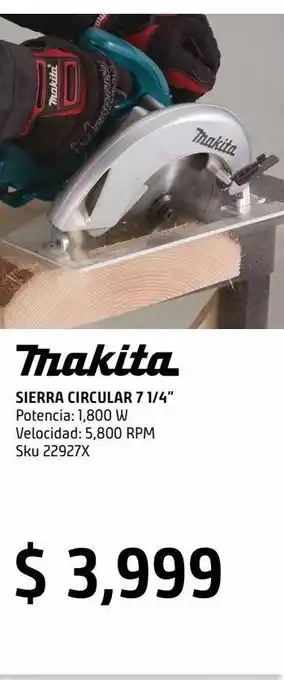 Sodimac Homecenter Sierra circular 185mm 7 1/4" 5800 rpm c/estuche 1800 w oferta