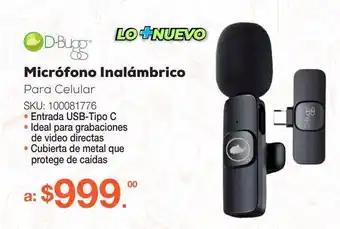 Micrófono inalámbrico para celular d-bugg