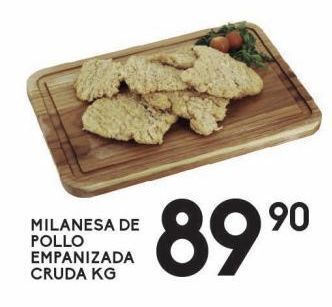 Alsuper Milanesa de pollo empanizada cruda kg oferta