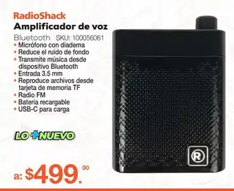 RadioShack Amplificador de voz bluetooth radioshack oferta
