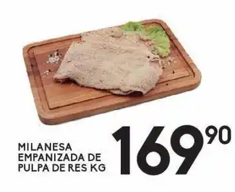 Milanesa empanizada de pulpa de res kg