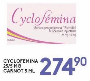 Alsuper Cyclofemina 25/5mg carnot 5ml oferta