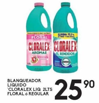Alsuper Blanqueador líquido cloralex 2lt oferta