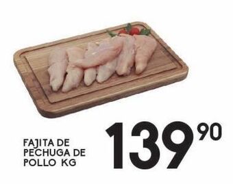 Alsuper Fajita de pechuga de pollo kg oferta