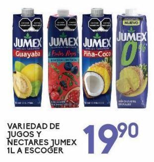 Alsuper Variedad de jugos y nectares jumex 1l oferta