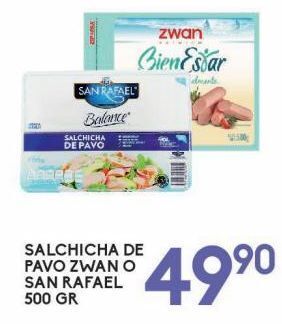Salchicha de pavo san rafael o zwan 500g