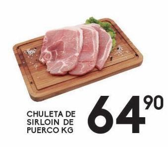Alsuper Chuleta de sirloin de puerco kg oferta