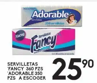 Alsuper Servilletas fancy, adorable oferta