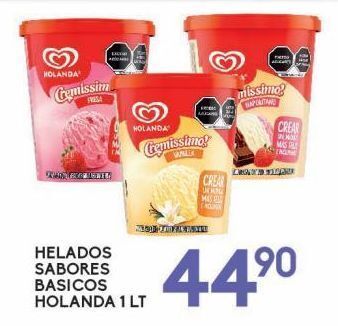 Helados sabores basicos holanda 1lt